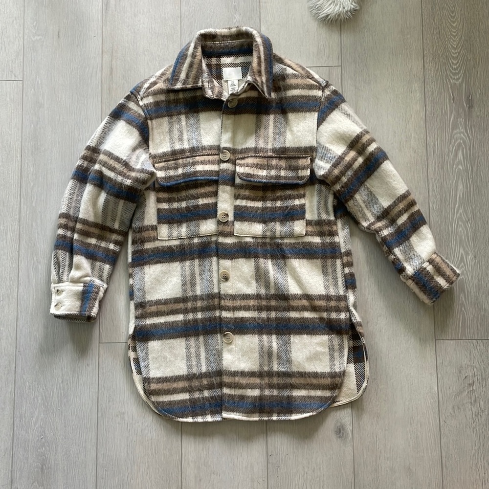 H&M plaid shacket Sz extra small